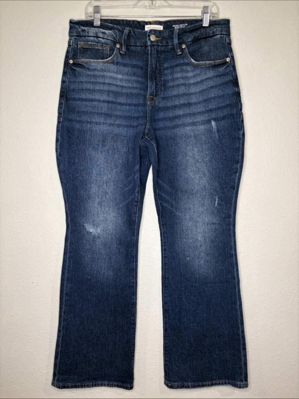 Good American like new Good Petite bootcut boot cut jean stretch denim 12/31P